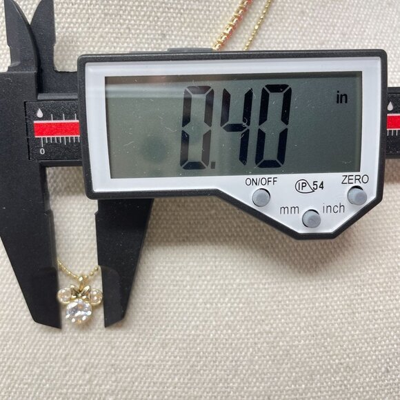 Disney Minnie‎ Mouse Necklace Gold-Tone Pink Rhinestone Soft Girl Dainty - Picture 8 of 9